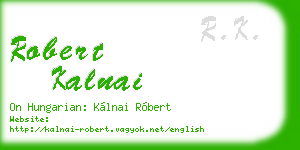 robert kalnai business card