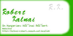 robert kalnai business card